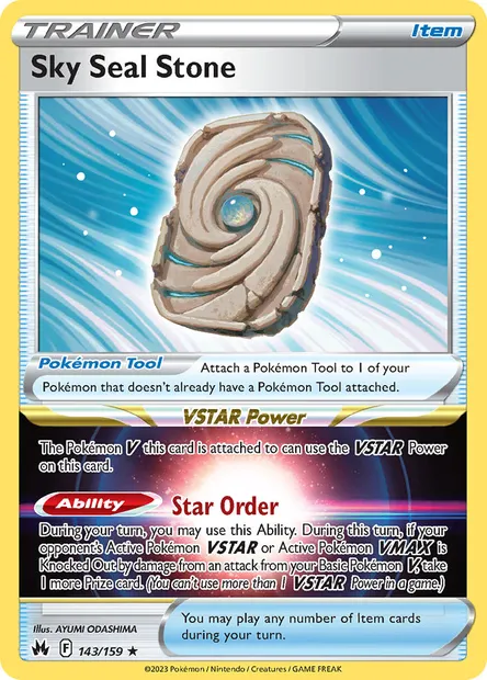 Sky Seal Stone, Pokémon card CRZ 143 — Crown Zenith set