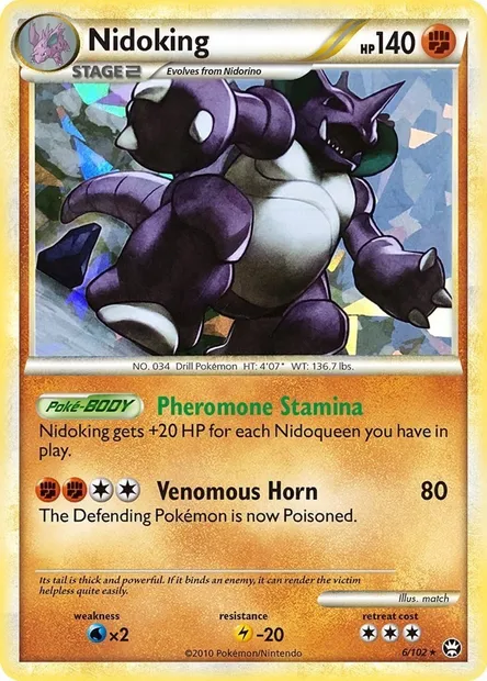 Nidoking, carte Pokémon TDX 006-6 — extension Theme Deck & Blisters Exclusives
