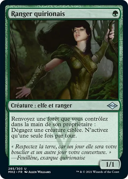 Ranger quirionais, carte Magic MH2 285 — extension Horizons du Modern 2