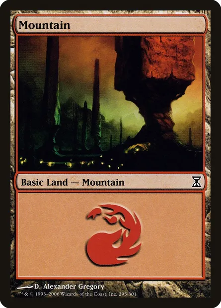 Mountain, Magic card TSP 295 — Time Spiral set