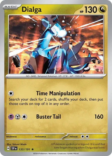 Dialga, Pokémon card SSP 135 — Surging Sparks set