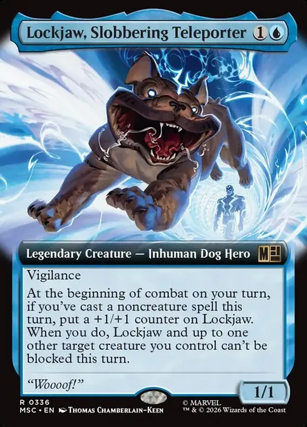 Lockjaw, Slobbering Teleporter, Magic card MSC 336 — Marvel Super Heroes Commander set