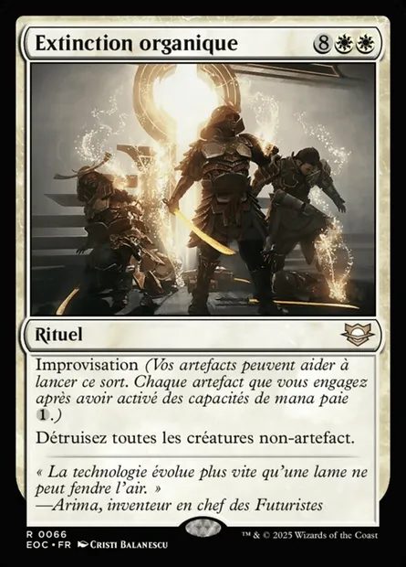 Extinction organique, carte Magic EOC 66 — extension Edge of Eternities Commander