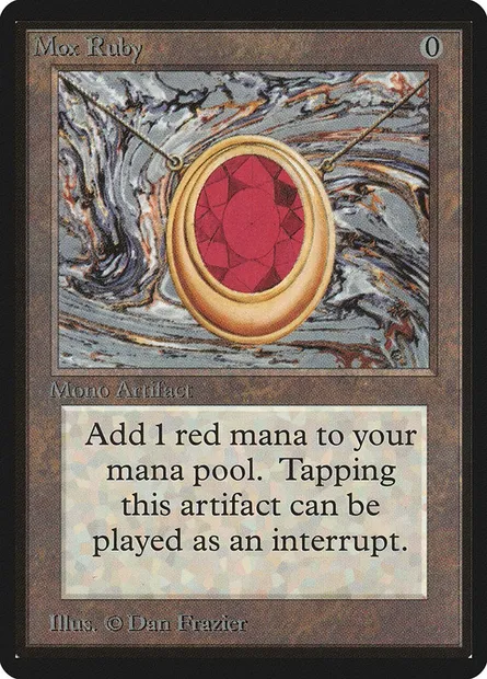 Mox Ruby, carte Magic LEB 265 — extension Limited Edition Beta