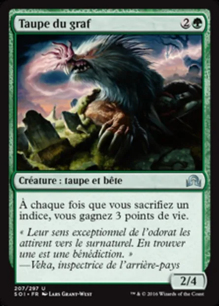 Taupe du graf, carte Magic SOI 207 — extension Ténèbres sur Innistrad