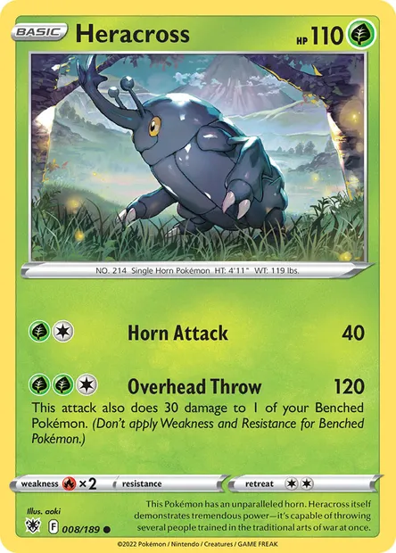 Heracross, Pokémon card ASR 008 — Astral Radiance set