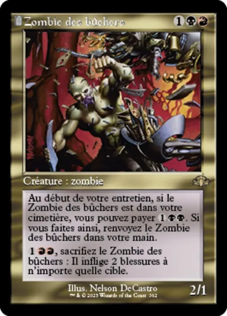 Zombie des bûchers, carte Magic DMR 362 — extension Dominaria Remastered