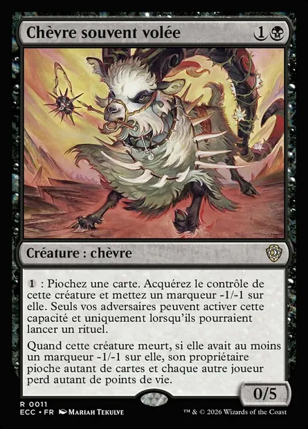 Chèvre souvent volée, carte Magic ECC 11 — extension Lorwyn Eclipsed Commander