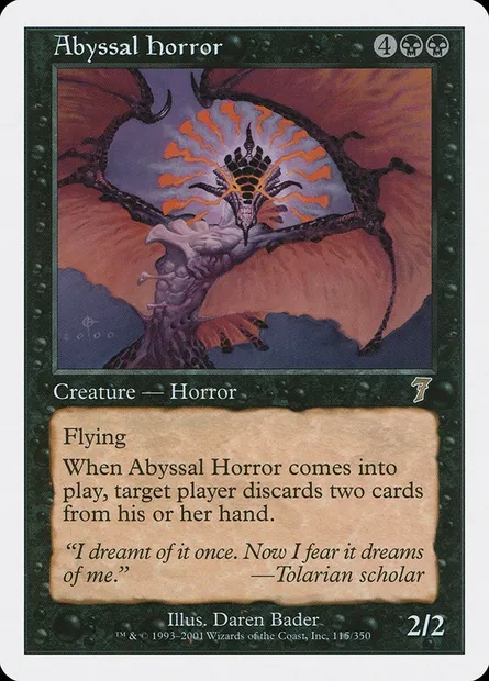 Abyssal Horror, Magic card 7ED 115 — Seventh Edition set