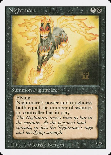 Nightmare, Magic card 3ED 120 — Revised Edition set