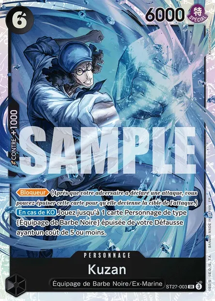 Kuzan, carte One Piece ST27-003 — extension NOIR Marshall D. Teach