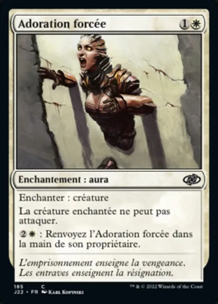 Adoration forcée, carte Magic J22 185 — extension Jumpstart 2022