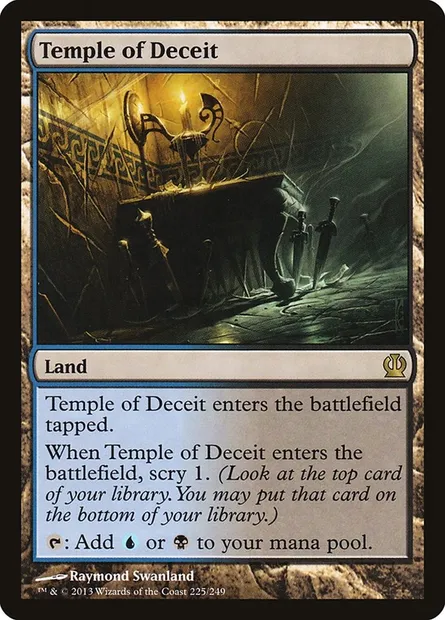Temple of Deceit, Magic card THS 225 — Theros set