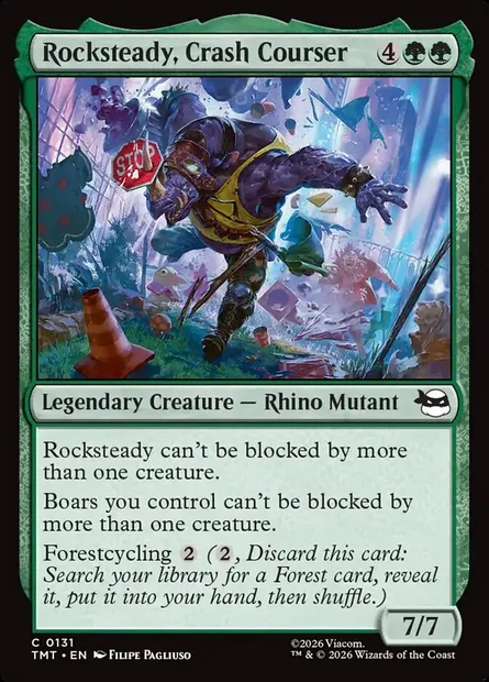 Rocksteady, Crash Courser, Magic card TMT 131 — Teenage Mutant Ninja Turtles set