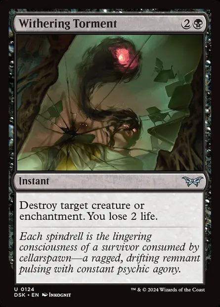 Withering Torment, Magic card DSK 124 — Duskmourn: House of Horror set