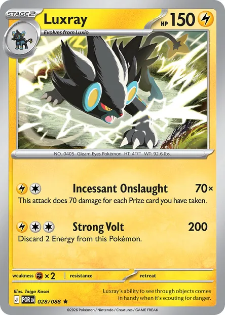 Luxray, Pokémon card POR 028 — Perfect Order set