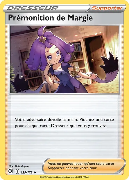 Prémonition de Margie, carte Pokémon BRS 129 — extension Stars Étincelantes