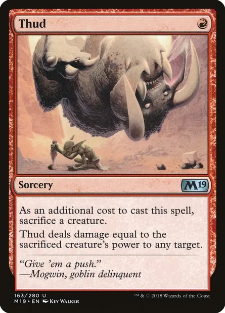 Thud, Magic card M19 163 — Core Set 2019 set