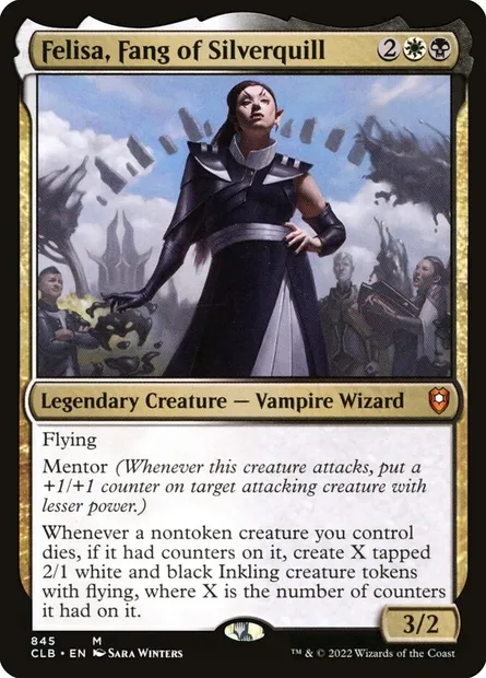 Felisa, Fang of Silverquill, Magic card CLB 845 — Commander Legends: Battle for Baldur's Gate set