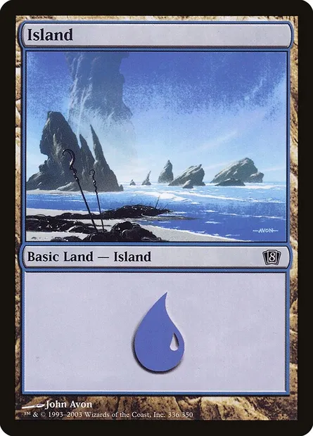 Island, Magic card 8ED 336★ — Eighth Edition set
