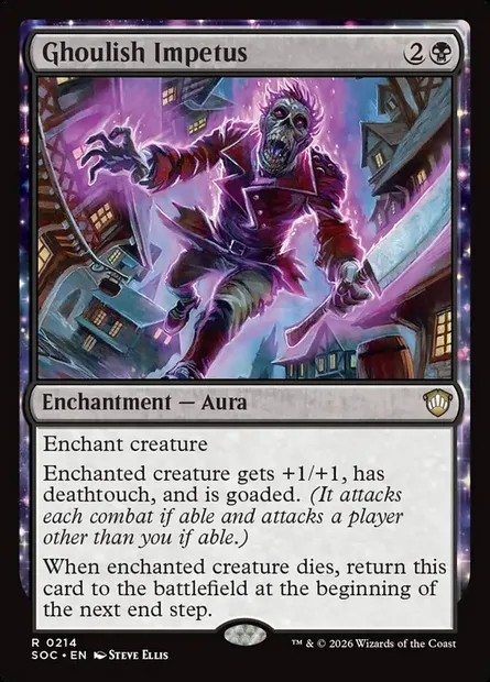 Ghoulish Impetus, Magic card SOC 214 — Secrets of Strixhaven Commander set