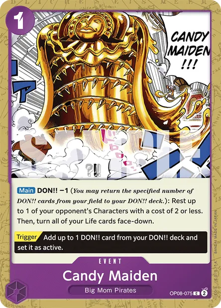 Candy Maiden, One Piece card OP08-075 — TWO LEGENDS set