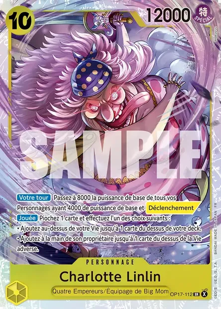 Charlotte Linlin, carte One Piece OP17-112 — extension LES GUERRIERS LES PLUS PUISSANTS AU MONDE