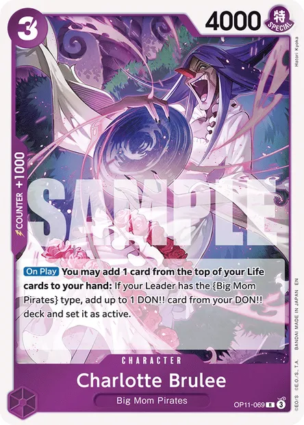 Charlotte Brulee, One Piece card OP11-069 — A FIST OF DIVINE SPEED set