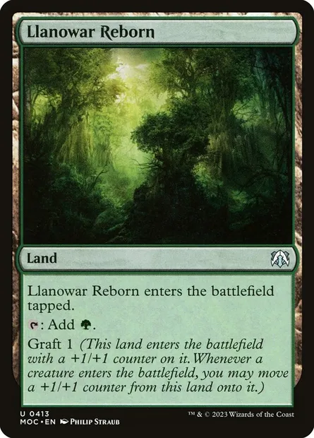 Llanowar Reborn, Magic card MOC 413 — March of the Machine Commander set