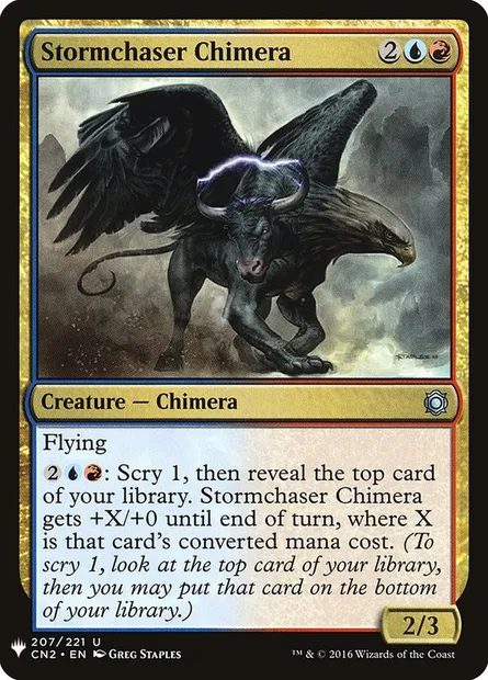 Stormchaser Chimera, Magic card PLST CN2-207 — The List set