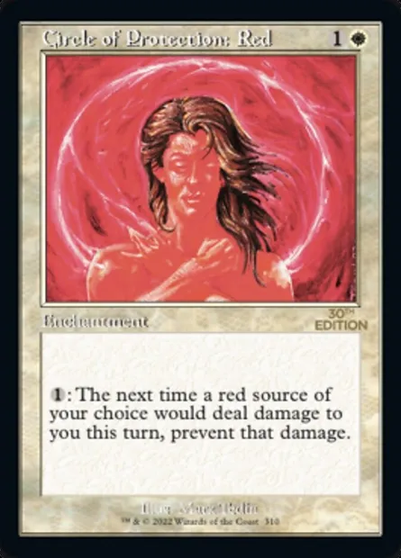 Circle of Protection: Red, Magic card 30A 310 — 30th Anniversary Edition set