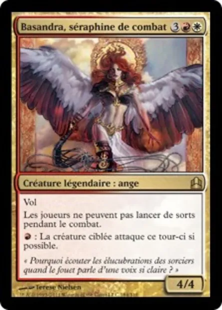 Basandra, séraphine de combat, carte Magic CMD 184 — extension Commander 2011