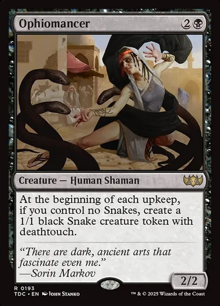 Ophiomancer, Magic card TDC 193 — Tarkir: Dragonstorm Commander set