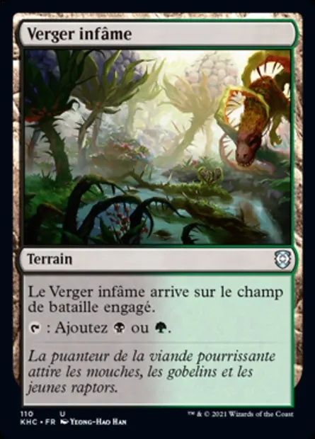 Verger infâme, carte Magic KHC 110 — extension Kaldheim Commander