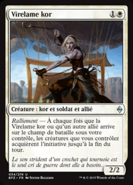 Virelame kor, carte Magic BFZ 34 — extension La bataille de Zendikar