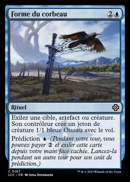 Forme du corbeau, carte Magic LCC 167 — extension The Lost Caverns of Ixalan Commander