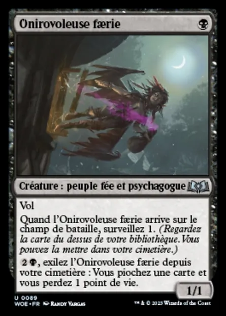 Onirovoleuse faerie, carte Magic WOE 89 — extension Wilds of Eldraine