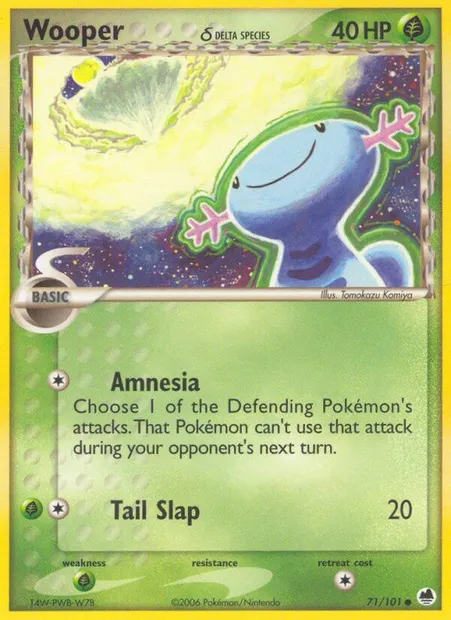 Wooper δ, Pokémon card DF 71 — Dragon Frontiers set