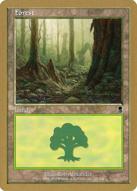 Forest, Magic card WC02 rl348 — World Championship Decks 2002 set