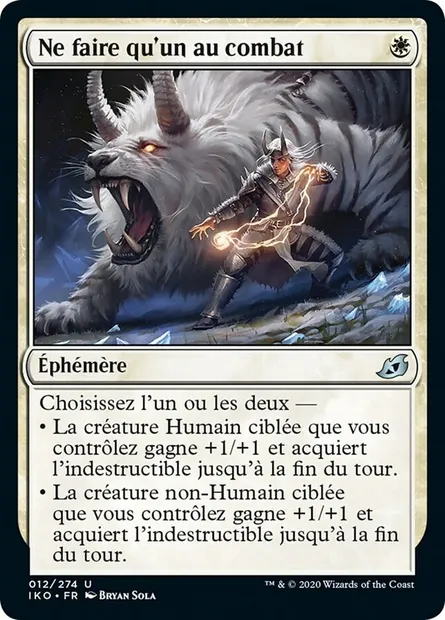 Ne faire qu'un au combat, carte Magic IKO 12 — extension Ikoria: Lair of Behemoths
