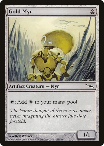 Myr doré, carte Magic MRD 180 — extension Mirrodin