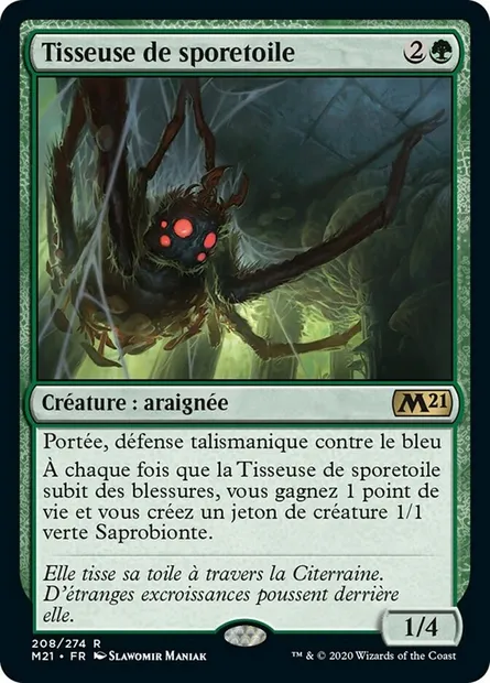 Tisseuse de sporetoile, carte Magic M21 208 — extension Core Set 2021