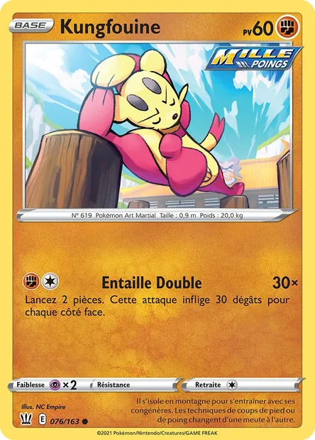 Kungfouine, carte Pokémon BST 76 — extension Styles de combat