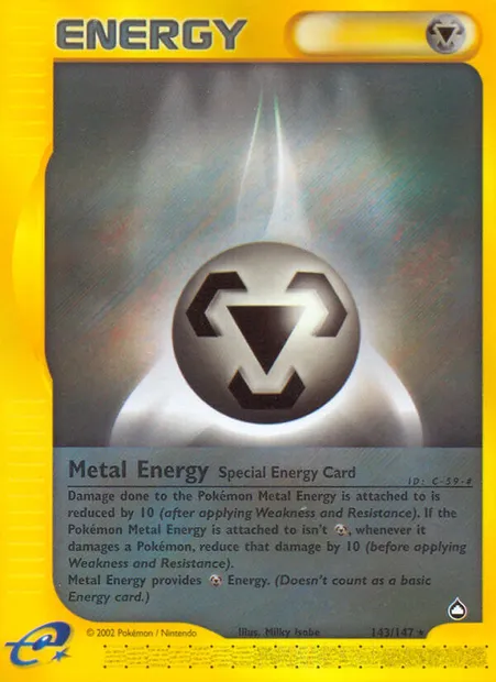 Metal Energy, Pokémon card AQ 143 — Aquapolis set