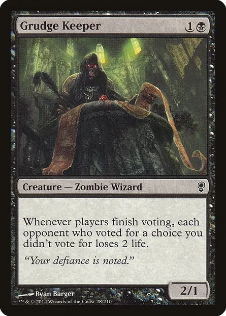 Grudge Keeper, Magic card CNS 28 — Conspiracy set