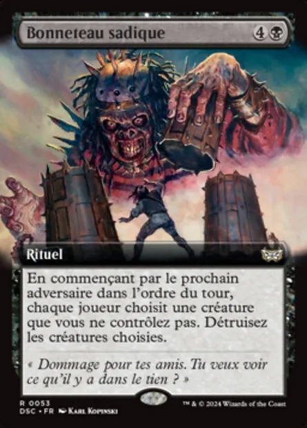 Bonneteau sadique, carte Magic DSC 53 — extension Duskmourn: House of Horror Commander