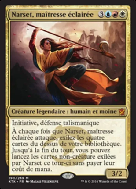 Narset, maîtresse éclairée, carte Magic KTK 190 — extension Les Khans de Tarkir