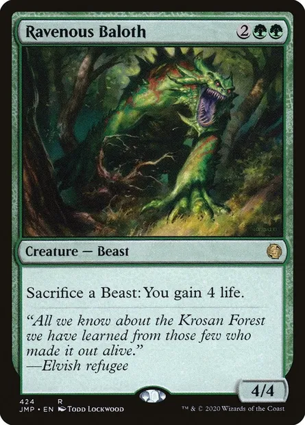 Ravenous Baloth, Magic card JMP 424 — Jumpstart set