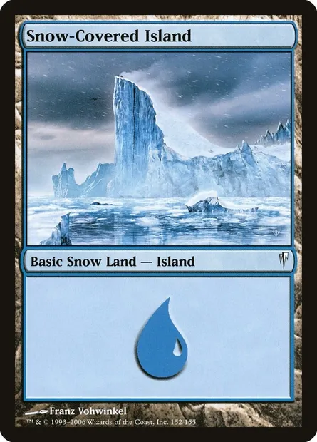 Snow-Covered Island, Magic card CSP 152 — Coldsnap set