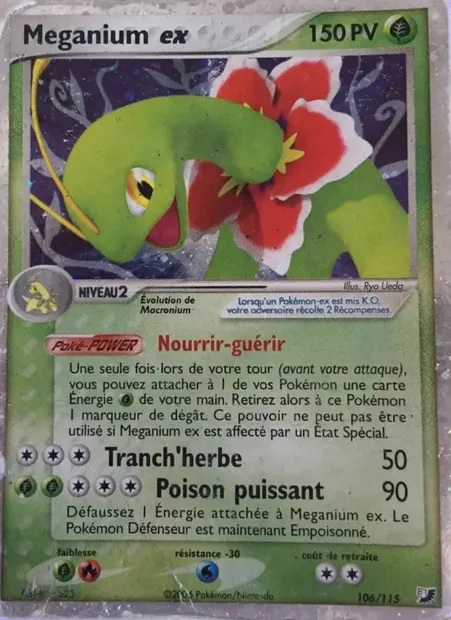Meganium ex, carte Pokémon UF 106 — extension EX Forces Cachées